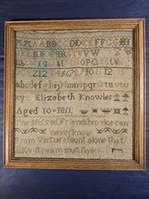 Antique sampler elizabeth for sale Antique sampler elizabeth for sale  COCKERMOUTH