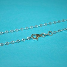 925 Sterling SILVER 2.5x3.5mm FLAT CABLE Colar de corrente com fecho de garra de lagosta comprar usado  Enviando para Brazil