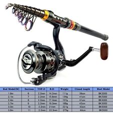 Vara de pesca giratória de fibra de carbono e kit de vara de pesca telescópica 13BB comprar usado  Enviando para Brazil