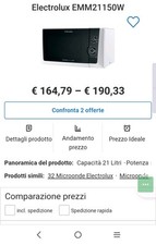 Electrolux emm21150w forno usato  Castelnuovo Belbo