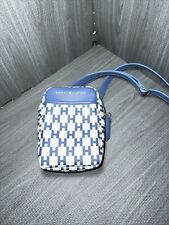 Bolsa tiracolo Tommy Hilfiger telefone monograma azul branco bege ajustável comprar usado  Enviando para Brazil