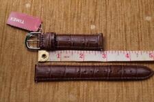 Usado, NOS PULSEIRA DE RELÓGIO TIMEX COURO MARROM GRÃO DE CROCODILO 18 MM + BARRAS comprar usado  Enviando para Brazil