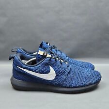 Tênis Nike Roshe Run Flyknit masculino tamanho 11 azul branco atlético cano baixo comprar usado  Enviando para Brazil