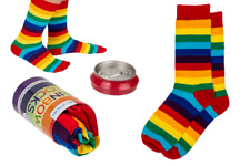 Socken regenbogen metalldose gebraucht kaufen  Wallenhorst