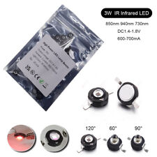 3W LED 730nm 850nm 940nm infravermelho alta potência SMD Cob IR lâmpada LED chip contas, usado comprar usado  Enviando para Brazil