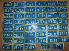 Placa de licença vintage Nova York mini bicicleta vaidade metal nome Omar Zoe comprar usado  Enviando para Brazil