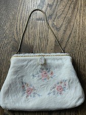 BOLSA DE MÃO VINTAGE CHUNN PETITE micro contas feita à mão na frança floral flapper comprar usado  Enviando para Brazil