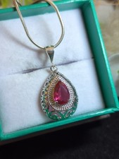 Garnet faceted teardrop for sale  York