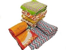 Atacado Vintage Kantha Cobertor Colcha Indiana Feito à Mão Colcha Lance Algodão comprar usado  Enviando para Brazil