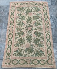 Tapete Aubusson francês vintage tecido à mão ponta de agulha tapete floral para quarto 3x5 pés comprar usado  Enviando para Brazil