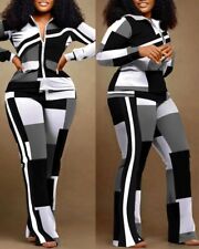 Usado, Conjunto de agasalho feminino 2 peças roupas moletom manga longa com zíper jaqueta casual comprar usado  Enviando para Brazil