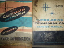 Lincoln and Continental 1958 servicio avanzado y transmisión turbo-tracción segunda mano  Embacar hacia Mexico