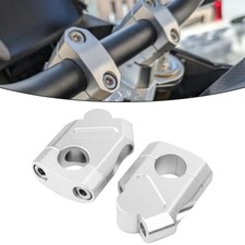 Usado, 2 peças braçadeira prata guidão de motocicleta barra riser montagem para BMW para Harley comprar usado  Enviando para Brazil