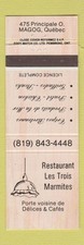 Matchbook cover restaurant d'occasion  Expédié en Belgium