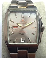 Mostrador Orient automático titânio masculino prata dia/data feito no Japão comprar usado Mostrador Orient automático titânio masculino prata dia/data feito no Japão comprar usado  Enviando para Brazil