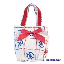 Sacola de compras Jessie Steele Out To Sea vermelha branca azul 100% algodão forro PVC comprar usado Sacola de compras Jessie Steele Out To Sea vermelha branca azul 100% algodão forro PVC comprar usado  Enviando para Brazil