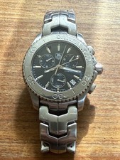 Tag Heuer SS Link relógio cronógrafo masculino quartzo mostrador azul marinho CJ1112 42MM comprar usado  Enviando para Brazil
