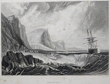 Antique steel engraving for sale  LISKEARD