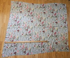 Blue floral silk for sale  LEICESTER