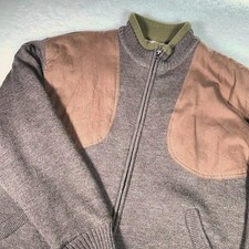 Jaqueta de caça Beretta masculina L marrom zíper completo mistura de lã remendo de tiro forrado comprar usado  Enviando para Brazil
