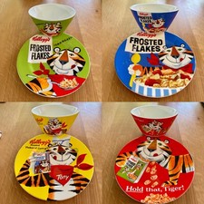 Usado, Pratos e tigelas Kellogg's FROSTED FLAKES 100º aniversário 2006 8 peças RARO comprar usado  Enviando para Brazil