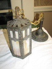Usado, Luminária de teto antiga de ferro fundido e vitral comprar usado  Enviando para Brazil
