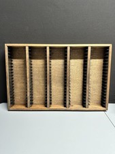Vintage Wooden Cassette Tape Holder Storage Rack 100 Count 26 x 16.5 Free Ship comprar usado  Enviando para Brazil