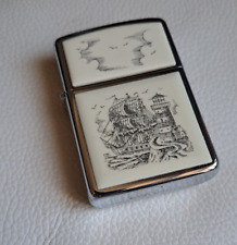 Zippo vintage scrimshaw d'occasion  Nancy-