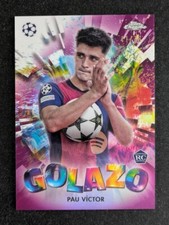 2024-25 Topps Chrome UEFA PAU VICTOR 41/75 RC refrator magenta Golazo SP #GZ-24, usado comprar usado  Enviando para Brazil
