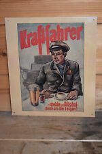 Blechschild kraftfahrer meide gebraucht kaufen  Limbach-Oberfrohna