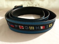 Blauer ledergürtel 110 gebraucht kaufen  Geldern