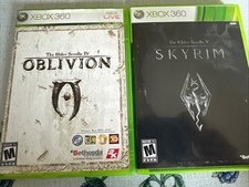 Lote de 2 videogames The Elder Scrolls IV and V Skyrim and Oblivion Xbox 360 comprar usado  Enviando para Brazil