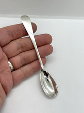Colher de ovo georgiana antiga de prata esterlina sólida - Padrão inglês antigo - 13cm comprar usado  Enviando para Brazil
