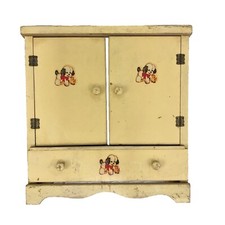 Usado, Antigo 1940’s Children’s Boneca de Madeira de Pinho Brinquedo Guarda-Roupa Cômoda /b comprar usado  Enviando para Brazil