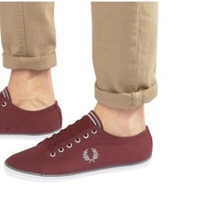 Tênis Fred Perry de Lona Marrom Top Baixo Sapatos Casuais Masculino Tamanho EUA 10 Reino Unido 9 comprar usado  Enviando para Brazil