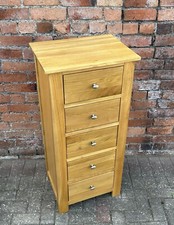 Solid oak tallboy for sale  CHESTERFIELD
