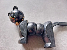 GATO PRETO ARTICULADO DE MADEIRA 6"" DE COMPRIMENTO comprar usado  Enviando para Brazil
