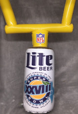 Poste de meta vintage inflable de cerveza ligera de 36"" para el Super Bowl de la NFL segunda mano  Embacar hacia Argentina