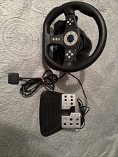 Pelican Cobra TT roda de corrida com pedais PS2 preto testado, funcionando comprar usado  Enviando para Brazil
