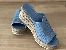 Keilsandalette jeansblau geflo gebraucht kaufen  Heidesheim