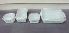 Pratos de geladeira vintage Pyrex Amish estampa de manteiga azul com tampas 501, 502, 503 comprar usado  Enviando para Brazil