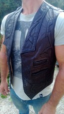 Gilet cuir cut d'occasion  Pleumeur-Bodou