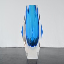 Vase bleu San Marco verre Murano Sommerso Flavio Poli vintage Italy, usado comprar usado  Enviando para Brazil