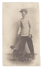Cartão postal foto real RPPC japonês americano homem forte lutador profissional Matty Matsuda comprar usado  Enviando para Brazil