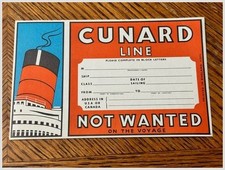 Cunard line luggage for sale  Southampton