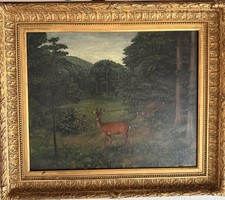 ölgemälde rehe lichtung gebraucht kaufen  Bad Kissingen