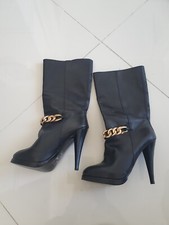 Stiefel schwarz verzierung gebraucht kaufen  Berlin