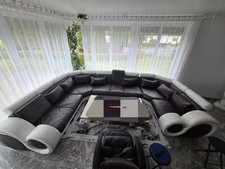 Ledersofa braun weiß gebraucht kaufen  Achim