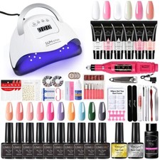 Usado, Conjunto de esmalte em gel poli para extensões de unhas conjunto de esmalte em gel com secador de unhas LED comprar usado  Enviando para Brazil