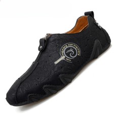 Mocassins masculinos de couro genuíno casual respirável feitos à mão sapatos de condução comprar usado  Enviando para Brazil